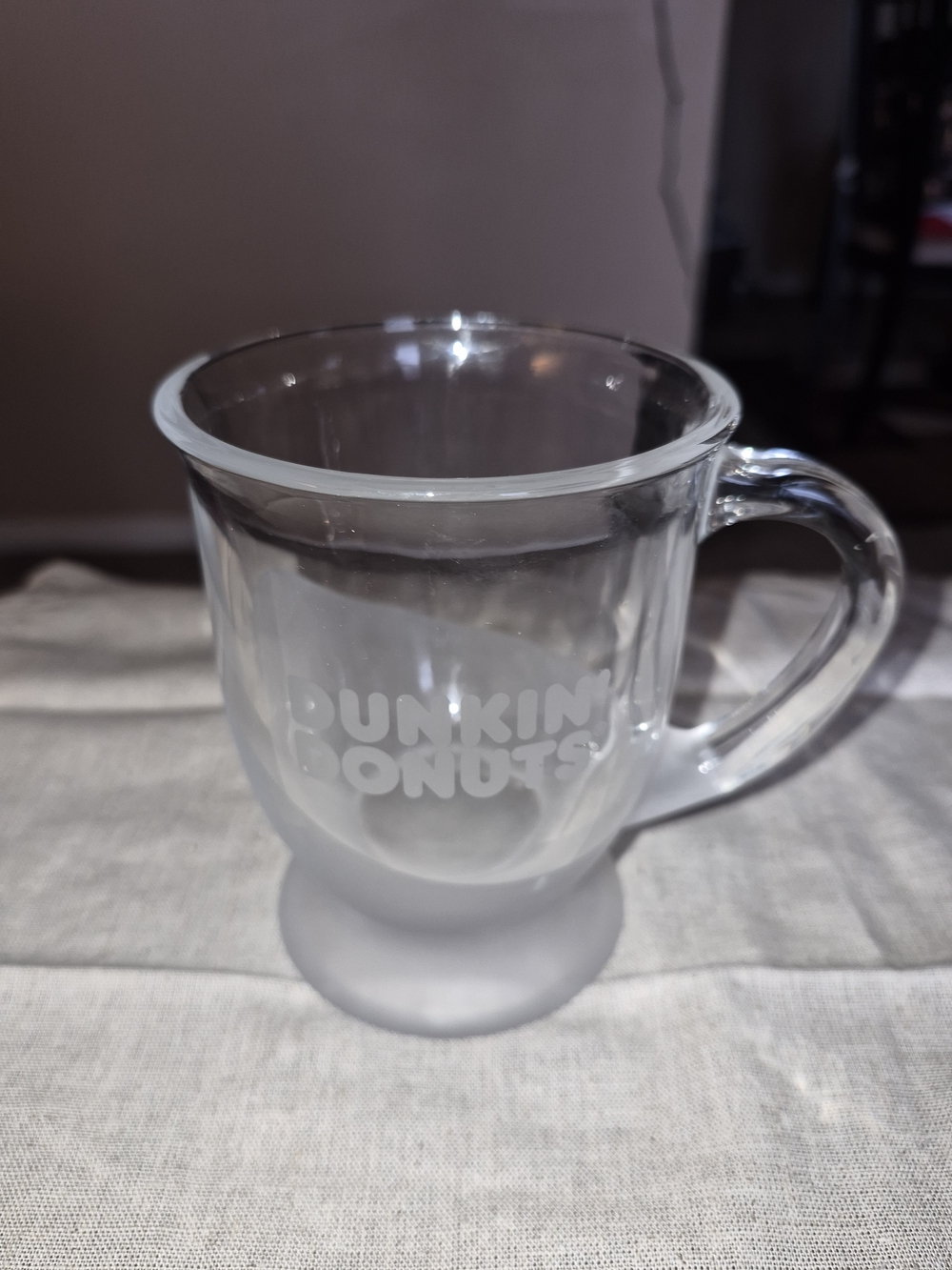 Dunkin Donuts Glass Coffee Mug